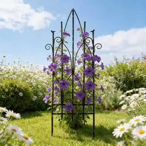 Vintage Decorative Fence Panels with Wrought Iron Material for Backyard, Lawn, Garden, Outdoor Metal Garden Border with Rustic Style for Yard, Patio, Poolside Vintage Decorative Fence Panels with Wrought Iron Material for Backyard, Lawn, Garden, Outdoor Metal Garden Border with Rustic Style for Yard, Patio, Poolside