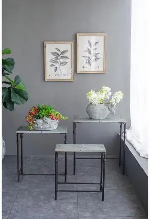 Planter Set with Wooden Legs and Rope Texture for Backyard, Living Room, Lawn, Outdoor Flower Pot Set with Classic Design for Growing Flowers, Herbs, Plants (Antique Gray + Iron) Planter Set with Wooden Legs and Rope Texture for Backyard, Living Room, Lawn, Outdoor Flower Pot Set with Classic Design for Growing Flowers, Herbs, Plants (Antique Gray + Iron)
