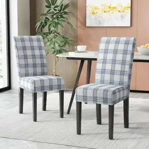 Modern Pastoral Style Fabric Dining Chair, Stable Rubber Wooden Chair Legs, Stylish and Elegant Chair, Presenting Natural Textures, Suitable for Dining Rooms,Set of 2 (Blue + Set of 2) Modern Pastoral Style Fabric Dining Chair, Stable Rubber Wooden Chair Legs, Stylish and Elegant Chair, Presenting Natural Textures, Suitable for Dining Rooms,Set of 2 (Blue + Set of 2)