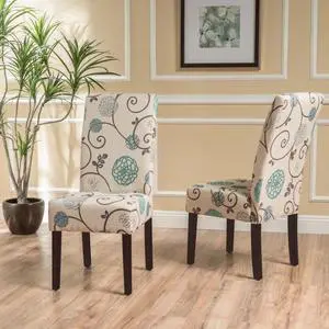 Modern Pastoral Style Fabric Dining Chair, Stable Rubber Wooden Chair Legs, Stylish and Elegant Chair, Presenting Natural Textures, Suitable for Dining Rooms,Set of 2 (White + Set of 2) Modern Pastoral Style Fabric Dining Chair, Stable Rubber Wooden Chair Legs, Stylish and Elegant Chair, Presenting Natural Textures, Suitable for Dining Rooms,Set of 2 (White + Set of 2)