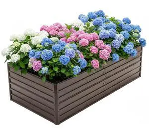 2 Pieces Metal Raised Garden Bed with Metal Frame and Open Bottom for Poolside, Backyard, Outdoor Planter Box with Reinforcing Rods for Growing Plants, Flowers, Herbs (8x4x2FT+Walnut) 2 Pieces Metal Raised Garden Bed with Metal Frame and Open Bottom for Poolside, Backyard, Outdoor Planter Box with Reinforcing Rods for Growing Plants, Flowers, Herbs (8x4x2FT+Walnut)