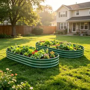 2 Pieces Raised Garden Bed Kit with Open Bottom Design for Park, Backyard, Outdoor Raised Bed with Thick Galvanized Metal Frame for Flowers, Vegetables, Herbs (2Pcs 8x4x1ft Green) 2 Pieces Raised Garden Bed Kit with Open Bottom Design for Park, Backyard, Outdoor Raised Bed with Thick Galvanized Metal Frame for Flowers, Vegetables, Herbs (2Pcs 8x4x1ft Green)