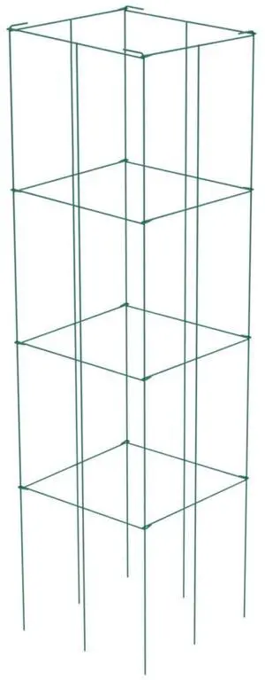Hassyee 10 Packs Tomato Cages with Iron Frame for Growing Vegetables, Plants, Flowers, Fruits, Outdoor Square Plant Support Cages with 3 Tier Design for Backyard, Lawn Hassyee 10 Packs Tomato Cages with Iron Frame for Growing Vegetables, Plants, Flowers, Fruits, Outdoor Square Plant Support Cages with 3 Tier Design for Backyard, Lawn