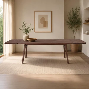 Hassyee Classic Retro Style Solid Wood Dining Table, Can Accommodate Up to 8 People, Warm and Comfortable Atmosphere, Expandable Kitchen Dining Table, Suitable for Kitchen Use Hassyee Classic Retro Style Solid Wood Dining Table, Can Accommodate Up to 8 People, Warm and Comfortable Atmosphere, Expandable Kitchen Dining Table, Suitable for Kitchen Use