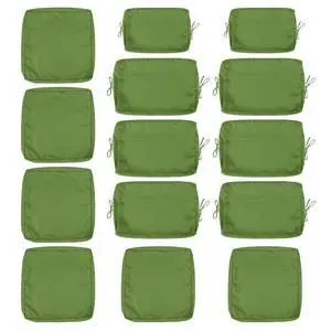 Hassyee Outdoor Cushion Cover Set with Non-Slip Backing for Patio Sofa, 6-Seater Wicker Rattan Furniture Slipcover with Double-Stitched Metal Zipper for Garden Use, 14 Packs (Green) Hassyee Outdoor Cushion Cover Set with Non-Slip Backing for Patio Sofa, 6-Seater Wicker Rattan Furniture Slipcover with Double-Stitched Metal Zipper for Garden Use, 14 Packs (Green)