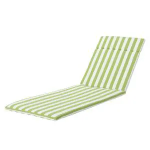 Hassyee Stylish Seat Cushion with Anchor Tie Fastening for Chaise Lounges, Plush Chair Mat with Washable Zipper Cover for Patio Sunbeds, Outdoor Cushion with Moisture-Shedding Finish (Green & White) Hassyee Stylish Seat Cushion with Anchor Tie Fastening for Chaise Lounges, Plush Chair Mat with Washable Zipper Cover for Patio Sunbeds, Outdoor Cushion with Moisture-Shedding Finish (Green & White)
