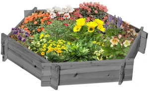 Hassyee Wooden Raised Garden Bed with Open Bottom Design for Growing Vegetables, Plants, Flowers, Outdoor Hexagon Planter Box with Fir Wood Frame for Garden, Backyard, Lawn Hassyee Wooden Raised Garden Bed with Open Bottom Design for Growing Vegetables, Plants, Flowers, Outdoor Hexagon Planter Box with Fir Wood Frame for Garden, Backyard, Lawn
