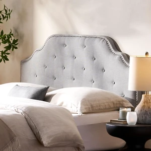 Queen Size Button Tufted Upholstered Headboard, Modern Adjustable Height Headboard with Nailhead Trim, Quick Assembly, Elegant Decorative Bedroom Furniture for Guest Room Apartment (Grey Queen) Queen Size Button Tufted Upholstered Headboard, Modern Adjustable Height Headboard with Nailhead Trim, Quick Assembly, Elegant Decorative Bedroom Furniture for Guest Room Apartment (Grey Queen)