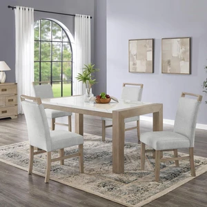 Hassyee 5-Piece Dining Sets with Rectangular Table and 4 Upholstered Chairs for Tavern Pub Bistro Home Restaurant, Rustic Kitchen Set with Faux Marble Tabletop & Wood Legs for 4 Hassyee 5-Piece Dining Sets with Rectangular Table and 4 Upholstered Chairs for Tavern Pub Bistro Home Restaurant, Rustic Kitchen Set with Faux Marble Tabletop & Wood Legs for 4