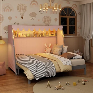 Twin XL Canopy Bed Solid Wood Platform Bed Daybed w/Removable Canopy for Teens,Funny Tent Bedframe w/LED,Shelf&Wooden Slats Support for Boy Girl,Creative Cabin Beds for Bedroom Dorm (Gray Twin XL) Twin XL Canopy Bed Solid Wood Platform Bed Daybed w/Removable Canopy for Teens,Funny Tent Bedframe w/LED,Shelf&Wooden Slats Support for Boy Girl,Creative Cabin Beds for Bedroom Dorm (Gray Twin XL)
