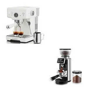 Espresso Machine, 1450W Stainless Steel Coffee and Espresso Maker Combo with Milk Frother 15Bar Burr Coffee Grinder Electric, 2 in 1 Stainless Steel Coffee Grinder Burr with Portafil Espresso Machine, 1450W Stainless Steel Coffee and Espresso Maker Combo with Milk Frother 15Bar Burr Coffee Grinder Electric, 2 in 1 Stainless Steel Coffee Grinder Burr with Portafil