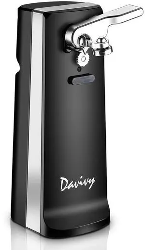 Electric Operated Can Opener for One Millet Opener, Removable Stainless Steel Cutter and 3-in-1 Design with Knife Sharpener and Bottle Opener (Black-ABS) Electric Operated Can Opener for One Millet Opener, Removable Stainless Steel Cutter and 3-in-1 Design with Knife Sharpener and Bottle Opener (Black-ABS)