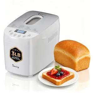 3LB Bread Maker, 15 Preset Programs with 4 Quick Mode, 15H Delay Timer & Keep Warm, 3 Loaf Sizes & 3 Crust Shades, Gluten-free, Homemade Bread, Dough, Cake, Yogurt & Jam 3LB Bread Maker, 15 Preset Programs with 4 Quick Mode, 15H Delay Timer & Keep Warm, 3 Loaf Sizes & 3 Crust Shades, Gluten-free, Homemade Bread, Dough, Cake, Yogurt & Jam