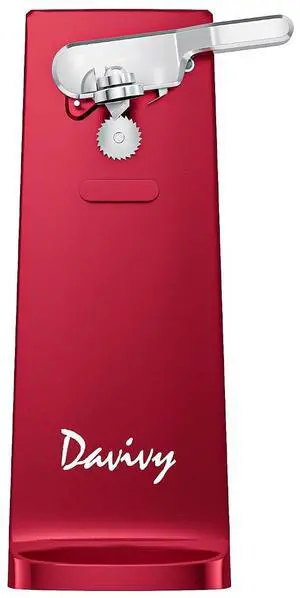Electric Operated Can Opener for One Millet Opener, Removable Stainless Steel Cutter and 3-in-1 Design with Knife Sharpener and Bottle Opener (ABS-Red) Electric Operated Can Opener for One Millet Opener, Removable Stainless Steel Cutter and 3-in-1 Design with Knife Sharpener and Bottle Opener (ABS-Red)