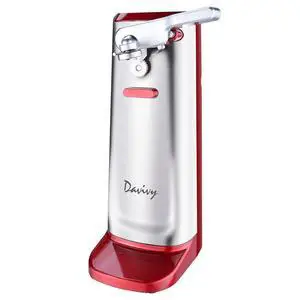 Electric Can Opener, One Touch Lid Opener, Removable Stainless Steel Cutter and 3-in-1 Design, with Sharpener and Bottle Opener (Stainless Steel-Red) Electric Can Opener, One Touch Lid Opener, Removable Stainless Steel Cutter and 3-in-1 Design, with Sharpener and Bottle Opener (Stainless Steel-Red)