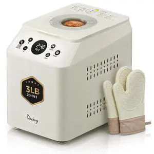 3 LB Bread Maker | 20-in-1 Automatic Bread Machine, Ceramic Nonstick Pan & Auto Fruit Nut Dispenser, 750W Dual Heaters, Quiet Motor, 15H Delay Timer, Sourdough, Gluten free 3 LB Bread Maker | 20-in-1 Automatic Bread Machine, Ceramic Nonstick Pan & Auto Fruit Nut Dispenser, 750W Dual Heaters, Quiet Motor, 15H Delay Timer, Sourdough, Gluten free