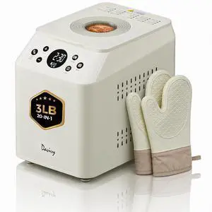 3 LB Bread Maker, 20-in-1 Auto Bread Machine, Ceramic Pan & Dual Heaters, Quiet Motor, 15H Delay Timer, Stainless Steel Housing 3 LB Bread Maker, 20-in-1 Auto Bread Machine, Ceramic Pan & Dual Heaters, Quiet Motor, 15H Delay Timer, Stainless Steel Housing