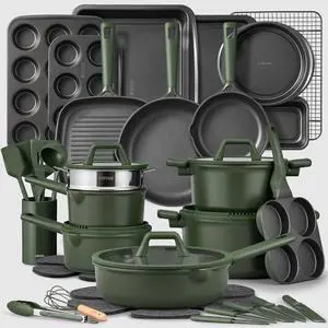 49pcs Nonstick Cookware Set, Pots and Pans Set with Bakeware 49pcs Nonstick Cookware Set, Pots and Pans Set with Bakeware
