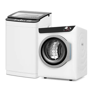 Portable Washer and Dryer Combo Set, 28 lbs Fully Automatic Washing Machine with Stainless Steel Inner Tub, 2.6 Cu.Ft Portable Dryers, Compact Washer and Dryer for Apartment, RV, Dorm Portable Washer and Dryer Combo Set, 28 lbs Fully Automatic Washing Machine with Stainless Steel Inner Tub, 2.6 Cu.Ft Portable Dryers, Compact Washer and Dryer for Apartment, RV, Dorm