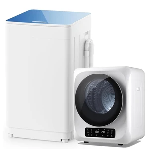 Portable Washer and Dryer Combo Set, 1.8 CU.FT Portable Clothes Dryers with Boot Dryer, 18 lbs Fully Automatic Washing Machine, 7 Wash Cycles, Compact Washer and Dryer for Apartment, RV, Dorm Portable Washer and Dryer Combo Set, 1.8 CU.FT Portable Clothes Dryers with Boot Dryer, 18 lbs Fully Automatic Washing Machine, 7 Wash Cycles, Compact Washer and Dryer for Apartment, RV, Dorm