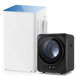 Portable Washer and Dryer Combo Set, 1.8 CU.FT Portable Clothes Dryers with Boot Dryer, 18 lbs Fully Automatic Washing Machine, 7 Wash Cycles, Compact Washer and Dryer for Apartment, RV, Dorm Portable Washer and Dryer Combo Set, 1.8 CU.FT Portable Clothes Dryers with Boot Dryer, 18 lbs Fully Automatic Washing Machine, 7 Wash Cycles, Compact Washer and Dryer for Apartment, RV, Dorm