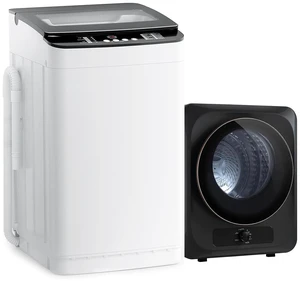 Portable Washer and Dryer Combo Set, 28 lbs Fully Automatic Washing Machine, 1.5 CuFt Portable Dryers, Compact Washer and Dryer for Apartment, RV, Dorm Portable Washer and Dryer Combo Set, 28 lbs Fully Automatic Washing Machine, 1.5 CuFt Portable Dryers, Compact Washer and Dryer for Apartment, RV, Dorm