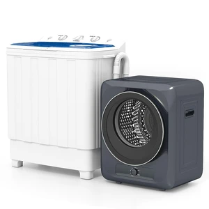 Portable Washer and Dryer Combo, 28 Lbs Twin Tub Washing Machine, 1.5 Cu.Ft Compact Clothes Dryer, Portable Washing Machine and Dryer Set for Laundry Apartment, RV, Dorm, Grey Portable Washer and Dryer Combo, 28 Lbs Twin Tub Washing Machine, 1.5 Cu.Ft Compact Clothes Dryer, Portable Washing Machine and Dryer Set for Laundry Apartment, RV, Dorm, Grey