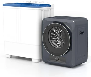 Portable Washer and Dryer Combo, 20 Lbs Twin Tub Washing Machine, 1.5 Cu.Ft Compact Clothes Dryer, Portable Washing Machine and Dryer Set for Apartment, RV, Dorm, Grey Portable Washer and Dryer Combo, 20 Lbs Twin Tub Washing Machine, 1.5 Cu.Ft Compact Clothes Dryer, Portable Washing Machine and Dryer Set for Apartment, RV, Dorm, Grey