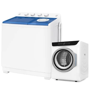 Washer and Dryer Combo Set, 48 lbs Twin Tub Washing Machine with Drain Pump, 2.8 Cu.Ft Electric Clothes Dryer with Boot Dryer, Large Washer and Dryers for Apartment Home Washer and Dryer Combo Set, 48 lbs Twin Tub Washing Machine with Drain Pump, 2.8 Cu.Ft Electric Clothes Dryer with Boot Dryer, Large Washer and Dryers for Apartment Home