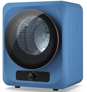 1.5 Cu.Ft Portable Clothes Dryer, 850 W Front Load Electric Dryer Machine with Stainless Steel Drum, Simple Control Knob, Compact Tumble Dryer for Laundry Apartment, Dorm, RV, Blue 1.5 Cu.Ft Portable Clothes Dryer, 850 W Front Load Electric Dryer Machine with Stainless Steel Drum, Simple Control Knob, Compact Tumble Dryer for Laundry Apartment, Dorm, RV, Blue