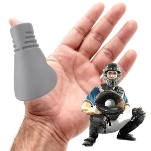 Baseball Catcher Thumb Guard - Grooved Silicone Thumb Protector for Catcher's Mitt - Shock Absorption Shield for Thumb Jams and Over-Extension - Baseball and Softball, Adult and Youth Baseball Catcher Thumb Guard - Grooved Silicone Thumb Protector for Catcher's Mitt - Shock Absorption Shield for Thumb Jams and Over-Extension - Baseball and Softball, Adult and Youth