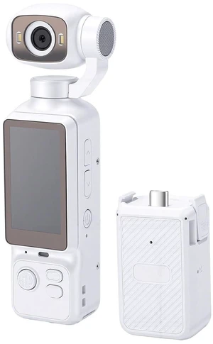 Handheld POV Camera with 180 Rotatable Lens, 4K Video Recording, 1.97 Inch Screen, 6 Hours Battery Life, for Travel and Content Creation (White) Handheld POV Camera with 180 Rotatable Lens, 4K Video Recording, 1.97 Inch Screen, 6 Hours Battery Life, for Travel and Content Creation (White)
