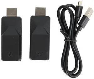 Wireless Transmitter and Receiver, 1920 x 1080 Extender Kit 165ft Cat5 Cat6 Ethernet RJ45 to Adapter Converter for Laptop PC Projector Wireless Transmitter and Receiver, 1920 x 1080 Extender Kit 165ft Cat5 Cat6 Ethernet RJ45 to Adapter Converter for Laptop PC Projector