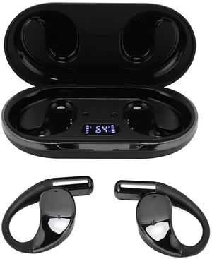 Open Ear Headphones, Cordless Bluetooth 5.4 Earbuds, Stereo Noise Cancelling Ear Hook Headphone with Charging Case, Wearable Earphones for Running Workouts (Black) Open Ear Headphones, Cordless Bluetooth 5.4 Earbuds, Stereo Noise Cancelling Ear Hook Headphone with Charging Case, Wearable Earphones for Running Workouts (Black)