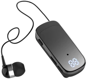 Retractable Earpiece, Retractable Headset Clip On Bluetooth Earphone with LED Battery Display, Single in Ear Headphone for Sports Business Trucker Driver (Gradient Black) Retractable Earpiece, Retractable Headset Clip On Bluetooth Earphone with LED Battery Display, Single in Ear Headphone for Sports Business Trucker Driver (Gradient Black)