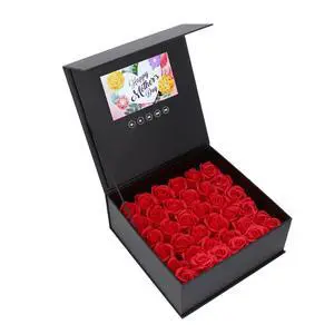 7 Inch LCD Jewelry Flower Box - HD Video Greeting Card with Builtin Speaker for Weddings and Marketing, 720P Playback Customizable 7 Inch LCD Jewelry Flower Box - HD Video Greeting Card with Builtin Speaker for Weddings and Marketing, 720P Playback Customizable