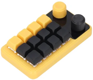 One Handed Programmable Mechanical Keyboard, RGB Knob Red Switch Keypad, Versatile for Gaming, Design, Office One Handed Programmable Mechanical Keyboard, RGB Knob Red Switch Keypad, Versatile for Gaming, Design, Office