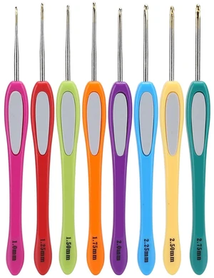8 Sizes Crochet Hooks Set, 1/1.25/1.5/1.75/2/2.25/2.5m/2.75mm Colorful Crochet Hooks, Sweater Crochet Hooks for grandmother, mother, children, beginners 8 Sizes Crochet Hooks Set, 1/1.25/1.5/1.75/2/2.25/2.5m/2.75mm Colorful Crochet Hooks, Sweater Crochet Hooks for grandmother, mother, children, beginners