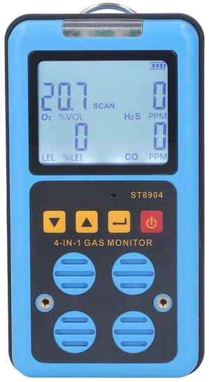 Gas Detector, 4 in 1 CO H2S O2 LEL Gas Monitor Meter Tester Analyzer with 3 Alarm Mode Sound Light Vibration Alarm, Rechargeable Backlit Display Air Quality Tester Gas Detector, 4 in 1 CO H2S O2 LEL Gas Monitor Meter Tester Analyzer with 3 Alarm Mode Sound Light Vibration Alarm, Rechargeable Backlit Display Air Quality Tester