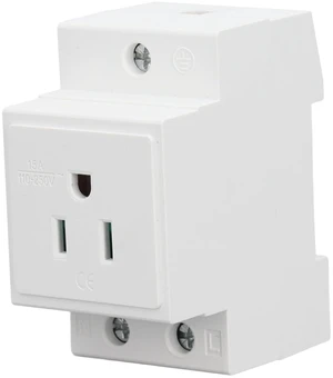 DIN Rail Socket, Built in Protective, Nylon Casing with Easy Installation for Distribution Panel (US AC110?250V 15A) DIN Rail Socket, Built in Protective, Nylon Casing with Easy Installation for Distribution Panel (US AC110?250V 15A)