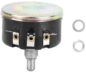 22K 5W Potentiometer,Single Turn Wirewound Potentiometer,X Straight Line Change Mode,for Voltage Divider,Rheostat and Current Controlleroltage Divider,Rheostat and 22K 5W Potentiometer,Single Turn Wirewound Potentiometer,X Straight Line Change Mode,for Voltage Divider,Rheostat and Current Controlleroltage Divider,Rheostat and