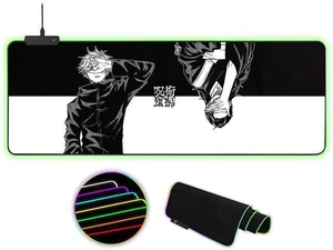 Jujutsu Kaisen2 Anime Mouse Pad, RGB 14 Light up Modes Large Mousepad with Stitched Edge Frame & Non-Slip Rubber Base, Long Laptop Glowing Desk Pad, Computer Keyboard and Mice Pads Mouse Mat Jujutsu Kaisen2 Anime Mouse Pad, RGB 14 Light up Modes Large Mousepad with Stitched Edge Frame & Non-Slip Rubber Base, Long Laptop Glowing Desk Pad, Computer Keyboard and Mice Pads Mouse Mat