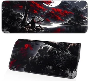 Japanese Dark Red Moon Gaming Mouse Pad Extended Mouse Pad with Non-Slip Base Full Keyboard Pad with Stitched Edges Large Desk Pad for Gaming Office Home 31.5 x 11.8 Inch Japanese Dark Red Moon Gaming Mouse Pad Extended Mouse Pad with Non-Slip Base Full Keyboard Pad with Stitched Edges Large Desk Pad for Gaming Office Home 31.5 x 11.8 Inch