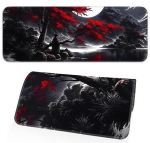 Japanese Dark Red Moon Gaming Mouse Pad, Extended Mouse Pad with Non-Slip Base, Full Keyboard Pad with Stitched Edges, Large Desk Pad for Gaming, Office, Home 31.5 x 11.8 Inch Japanese Dark Red Moon Gaming Mouse Pad, Extended Mouse Pad with Non-Slip Base, Full Keyboard Pad with Stitched Edges, Large Desk Pad for Gaming, Office, Home 31.5 x 11.8 Inch