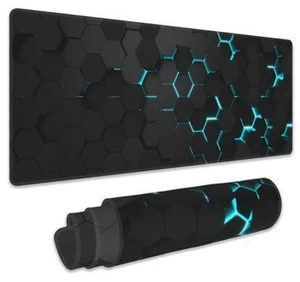 Gaming Mouse Pad, Blue Honeycomb Science Technology Extended Mouse Pad Gaming Large, Big Desk Mat with Non-Slip Base and Stitched Edge,Long Computer Keyboard Mouse Mat for Home Office Work 31.5"x15.7" Gaming Mouse Pad, Blue Honeycomb Science Technology Extended Mouse Pad Gaming Large, Big Desk Mat with Non-Slip Base and Stitched Edge,Long Computer Keyboard Mouse Mat for Home Office Work 31.5"x15.7"