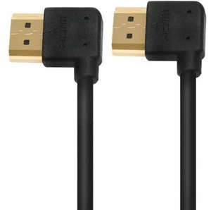 Ultra Slim Flexible Series Both Ends in 90 Degree Right- Angle A to A HDMI 2.0 High-Speed Cable 3ft Golded Connecter 18G Supports Ethernet 3D 4K and Audio Return 3ft Ultra Slim Flexible Series Both Ends in 90 Degree Right- Angle A to A HDMI 2.0 High-Speed Cable 3ft Golded Connecter 18G Supports Ethernet 3D 4K and Audio Return 3ft