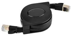 RJ45 LAN Cable, Black Retractable LAN Network Cable, Flat Ethernet Cord for LAN Network RJ45 LAN Cable, Black Retractable LAN Network Cable, Flat Ethernet Cord for LAN Network