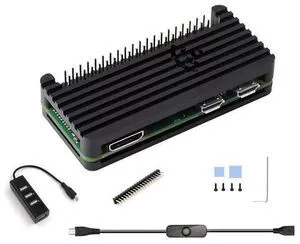 Pi Zero 2 W Aluminum Case Kit with Passive Cooling, 4-Port USB OTG Hub, On/Off Power Switch Cable, Pin Header, Hexwrench, Thermal Pad (7 Items) Pi Zero 2 W Aluminum Case Kit with Passive Cooling, 4-Port USB OTG Hub, On/Off Power Switch Cable, Pin Header, Hexwrench, Thermal Pad (7 Items)