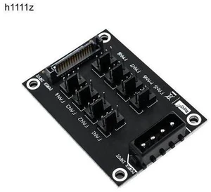 Fan Hub Computer 12V Mini Fan Controller Molex 4Pin SATA 15Pin Power 8Port 4Pin Fan Splitter Hub for PC Desktop RGB CPU Fans Hub Fan Hub Computer 12V Mini Fan Controller Molex 4Pin SATA 15Pin Power 8Port 4Pin Fan Splitter Hub for PC Desktop RGB CPU Fans Hub