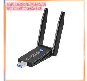 WiFi Bluetooth Wireless Network Card USB 3.0 1300M 802.11ac Adapter AC1300 With Antenna For Laptop PC Mini Dongle WiFi Bluetooth Wireless Network Card USB 3.0 1300M 802.11ac Adapter AC1300 With Antenna For Laptop PC Mini Dongle
